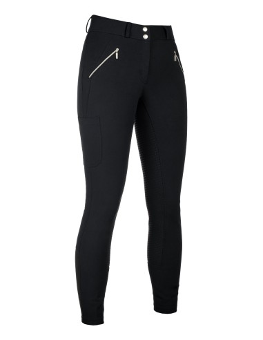 Pantalones de equitación Lia de cintura alta con trasero 1/1 de silicona – HKM