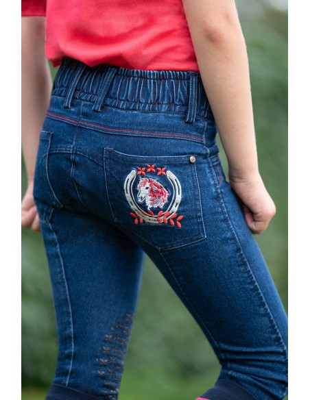 Pantalones Aymee Denim con tiras de silicona HKM Kids