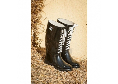 Bottes de pluie caoutchouc Fashion lacets HKM