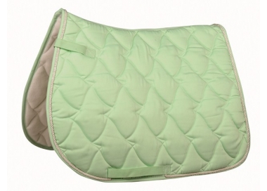 Tapis cheval vert pastel selle mixte ou dressage