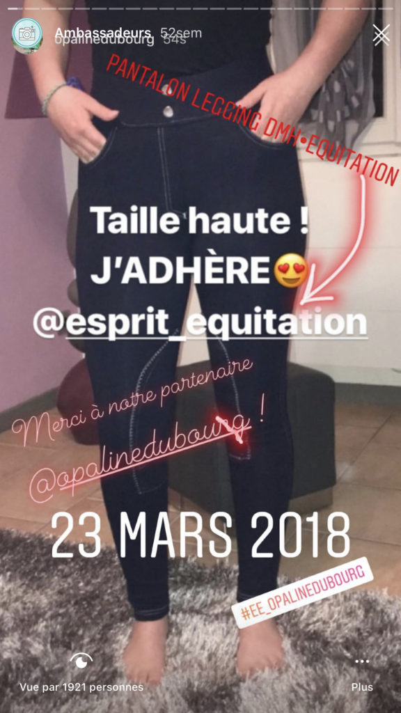 story d'une ambassadrice très heureuse du produit à réception